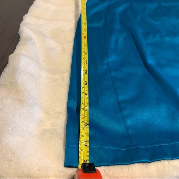 Blue One Shoulder Ruffle Cocktail Party Dress - Picture 7 of 15